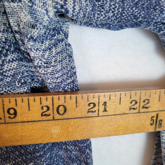 L'Agence Womens Silk Striped Snap Blouse Size 4 Blue Career Western Lightweight - Picture 10 of 13